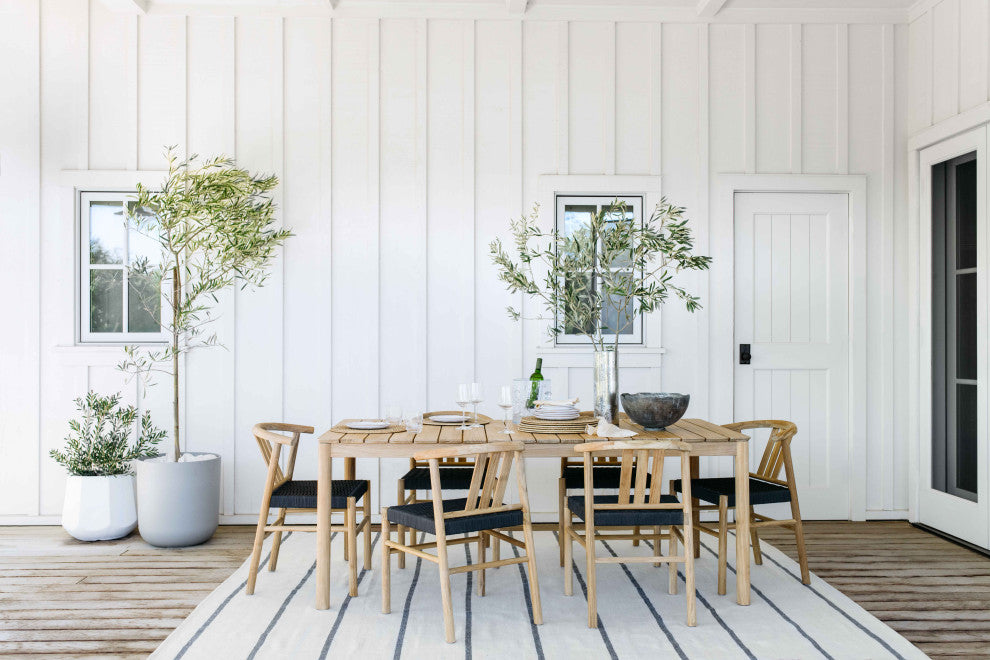 Modern Rectangular Teak Outdoor Dining Table