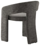 Rendition Plush Fabric Upholstered Dining Chair, Grey