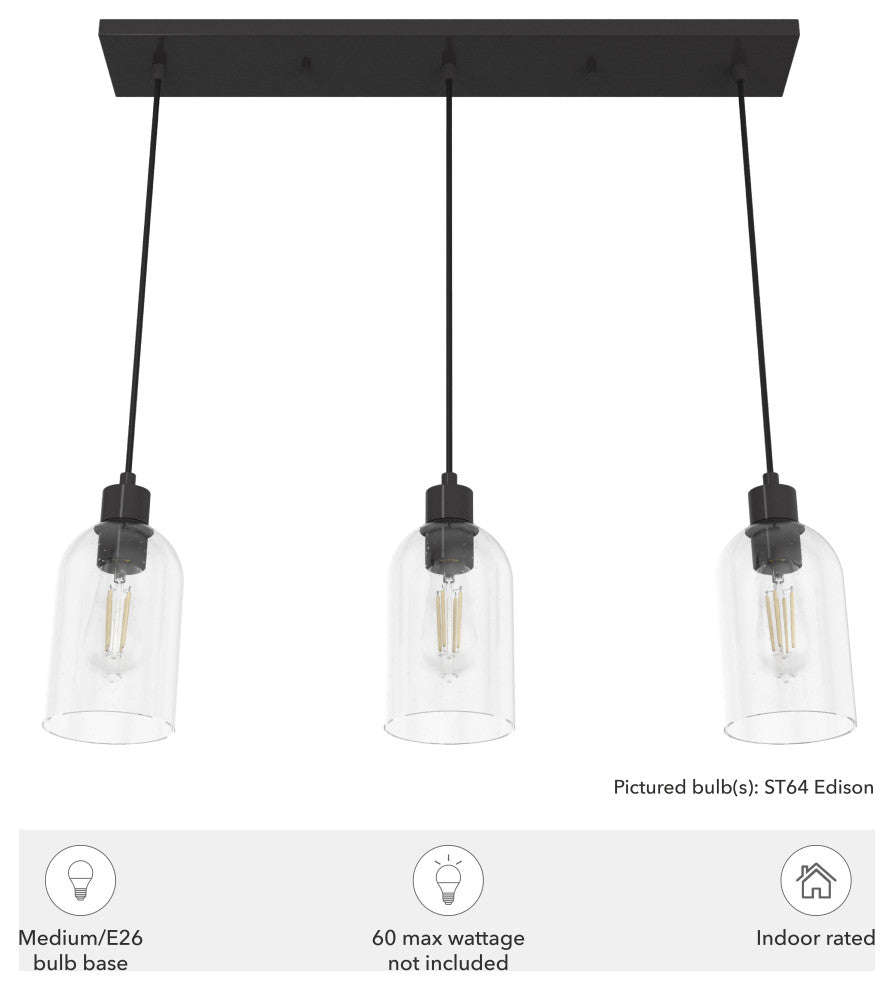 Hunter Lochemeade Noble Bronze 3 Light Cluster Ceiling Light Fixture