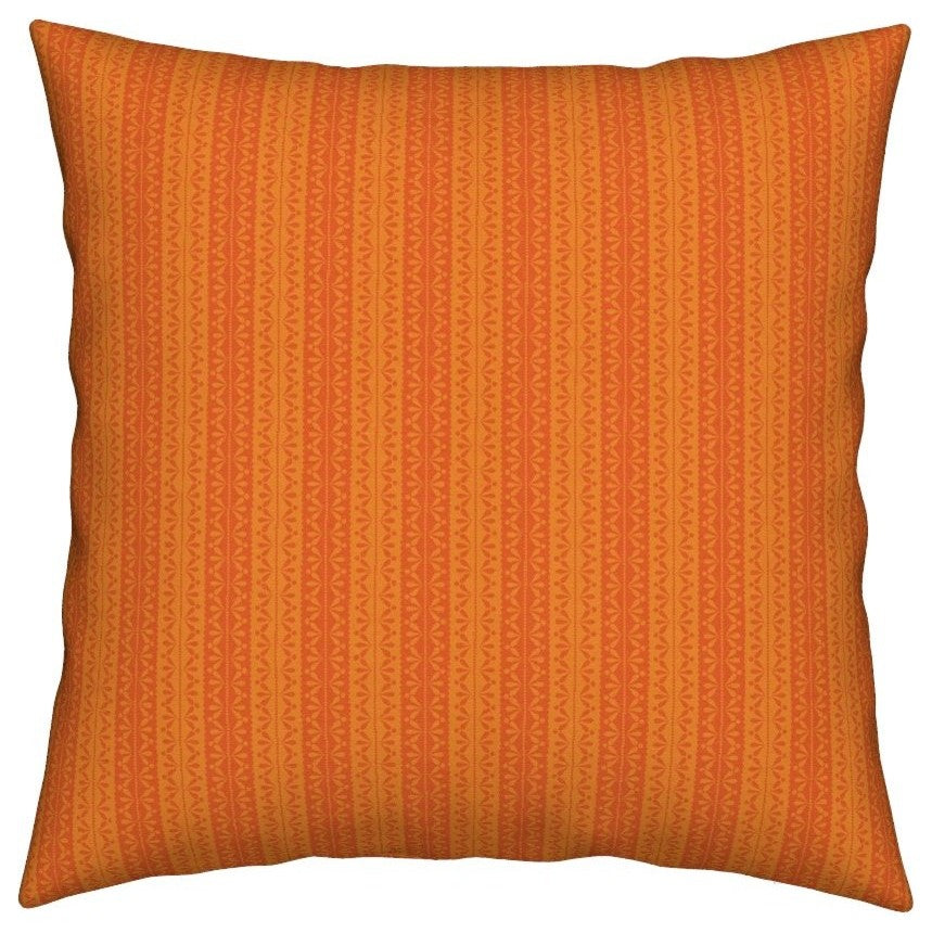 Stripes Orange Yellow Citrus Dots Abstract Throw Pillow Cover Velvet