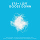 White Goose Down Pillow, Queen, Soft Support