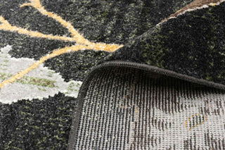 Aqua Pine Area Rug, Black, 8'x10'