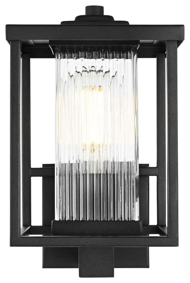 Home Living 7" Outdoor Wall Sconce, Black