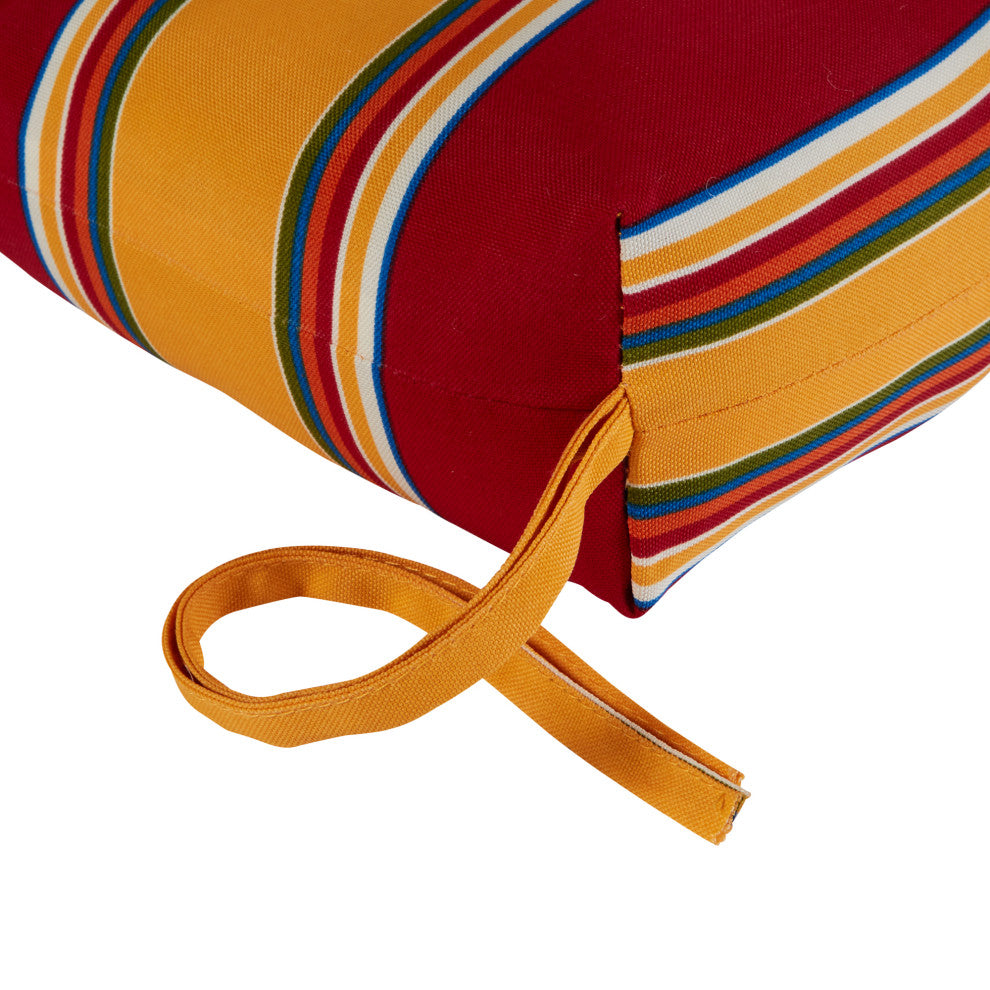 Outdoor 44" Swing and Bench Cushion, Carnival Stripe