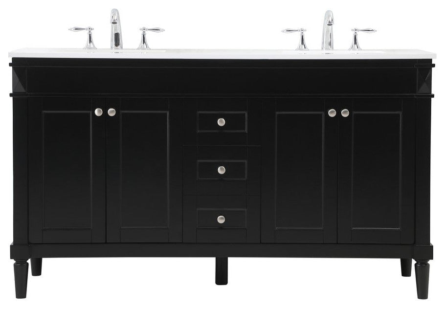 Home Living 21" Transitional Black-Light Bathroom Vanity