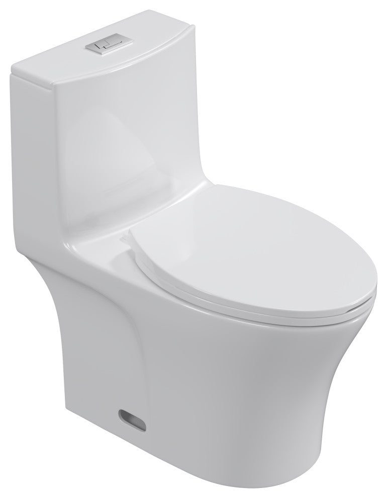 One-piece Floor Mounted Elongated Toilet, 1.27 GFP