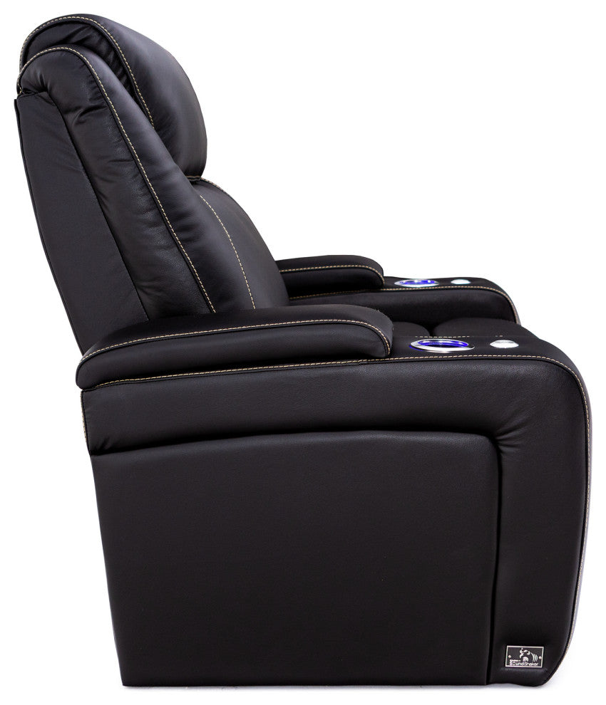 Seatcraft Pantheon Home Theater Seating, Black, Row of 2