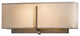 Exos Square Sconce, Dark Smoke Finish, Flax Shade