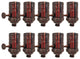 Royal Designs, Inc. On/Off Turn Knob Lamp Socket, Oil Rubbed Bronze, Set of 10