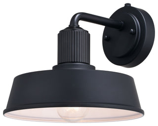 Vaxcel Lighting T0750 Hammond 9" Tall Outdoor Wall Sconce - Matte Black / White
