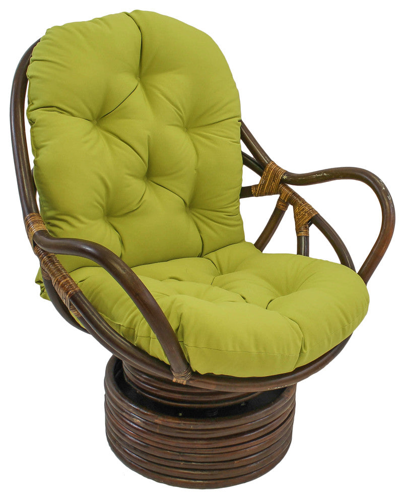 48"x24" Solid Twill Swivel Rocker Cushion, Mojito Lime
