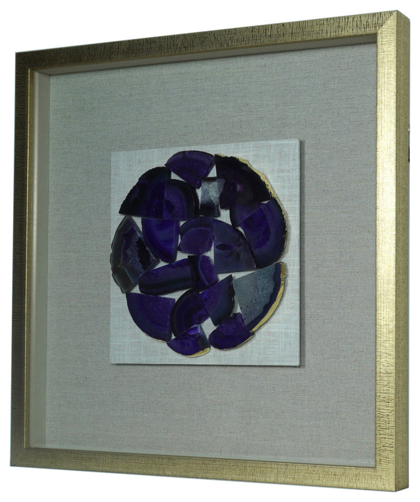 Shattered Agate Shadow Box Wall DÃ©cor (Purple)