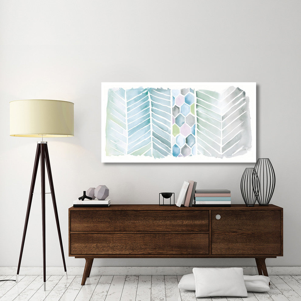 "Watercolor Chevron Bright" Digital Paper Print by Elyse DeNeige, 62"x32"