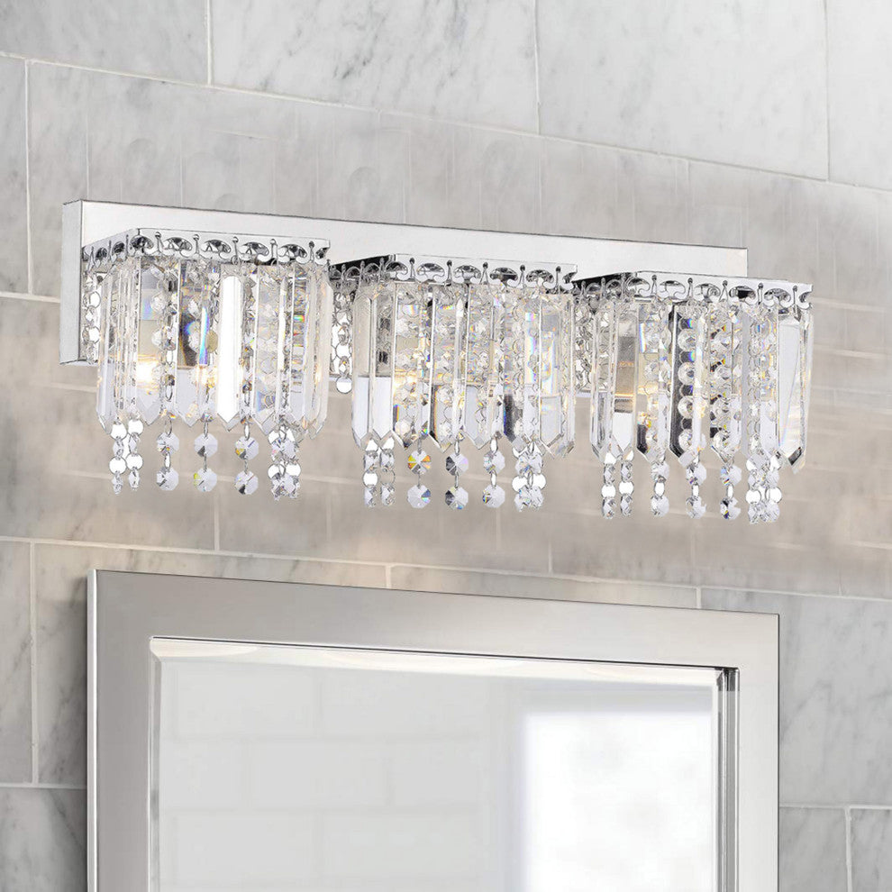 Camille 3-Light Crystal Strand Wall Sconce