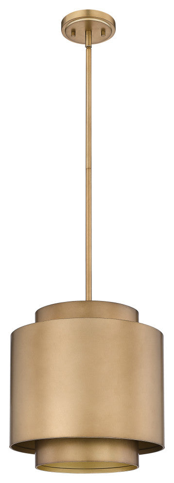 Zlite 739P12-RB 1-Light Pendant, Rubbed Brass