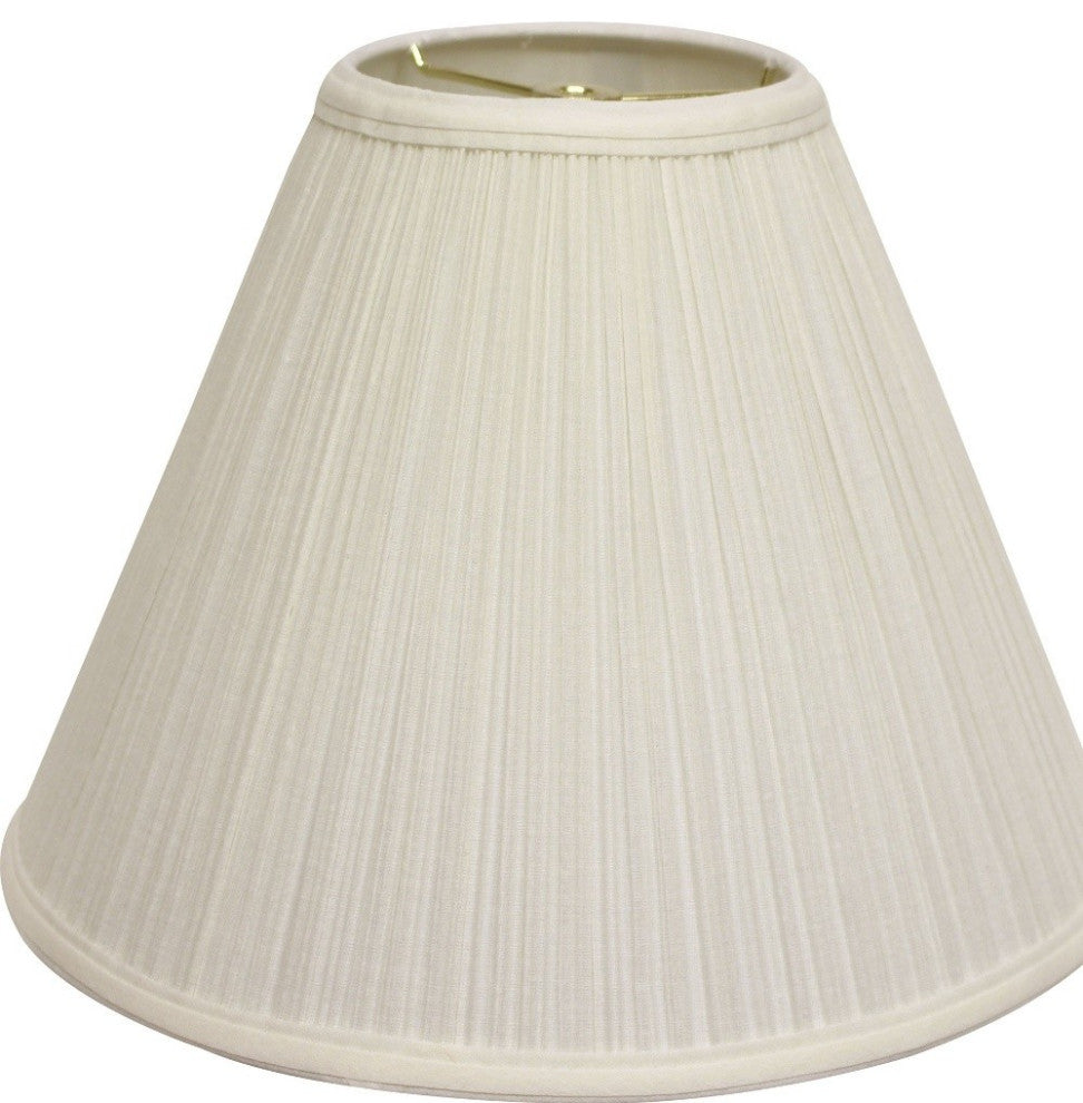 13" White Deep Cone Broadcloth Lampshade