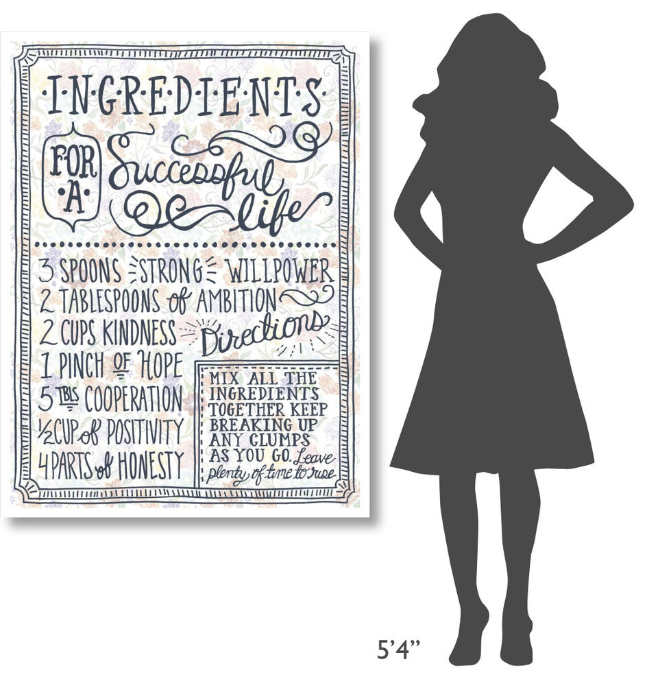 "Ingredients For Life Ditzy Floral I" Digital Paper Print by Mary Urban, 38"x50"