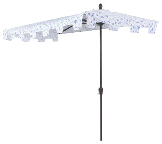 9ft Rectangular Half Market Patio Umbrella Crank, Wind Vent UV Protection