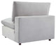 Sofa Middle Chair, Velvet, Gray, Modern, Living Lounge Hotel Hospitality