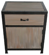 20" Brown Solid Wood End Table With Drawer
