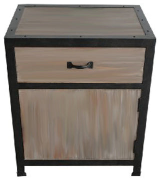 20" Brown Solid Wood End Table With Drawer