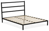 Fulton Queen Platform Bed, 5 Metal Legs, Bed, Powder Coating Black