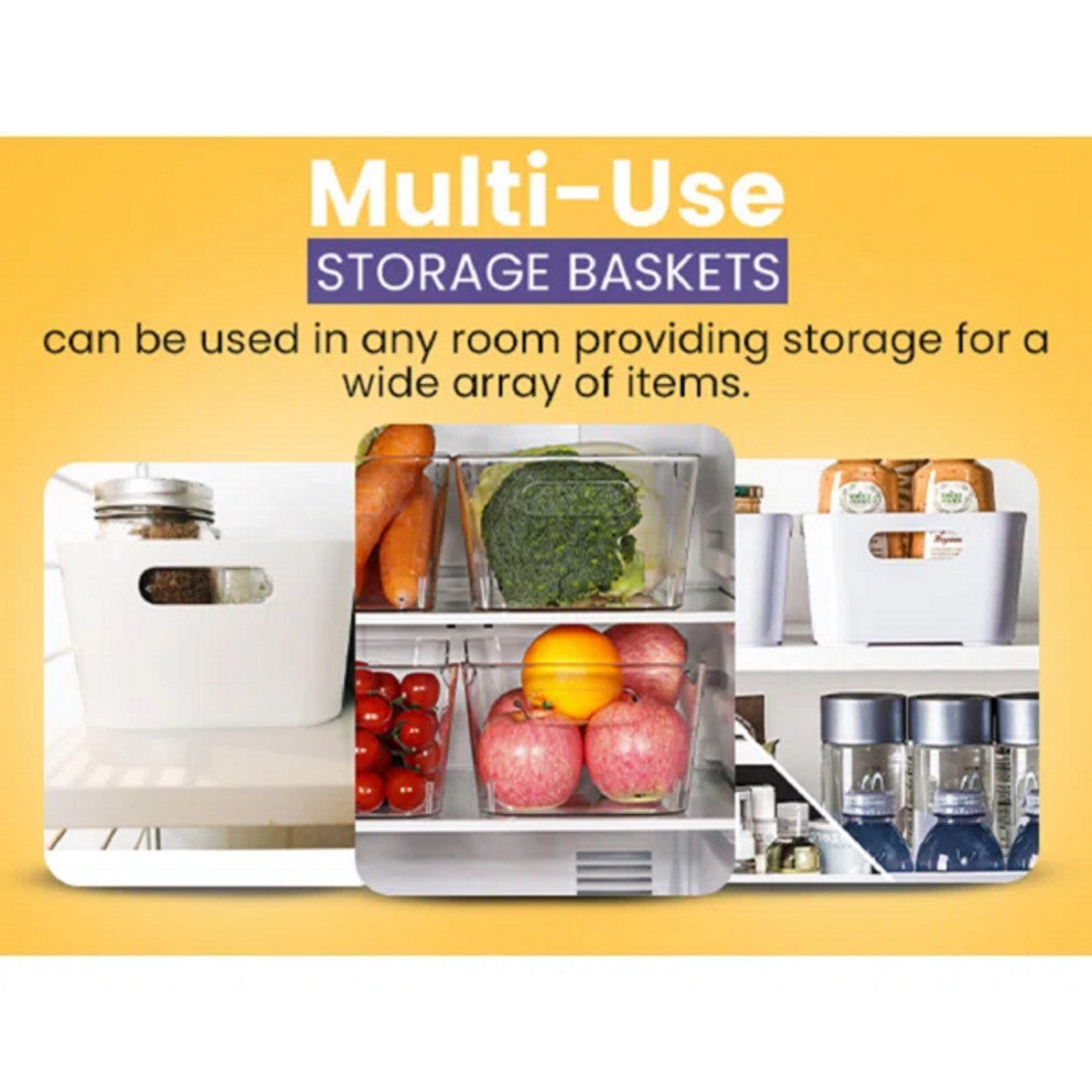 Open Bin Storage Basket Under Cabinet Caddy, Clear