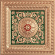 24"x24" D223 PVC Faux Tin Drop-in Ceiling Tiles Made of PVC, Set of 6, Gold/Green/Red
