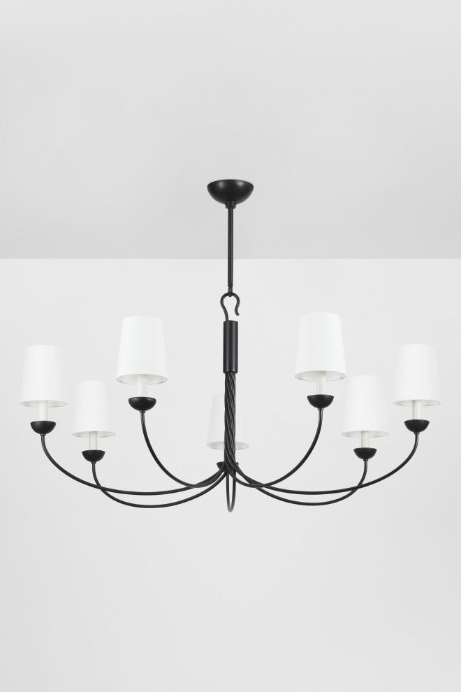 Montpelier 48" Wide 7-Light Aged Iron Chandelier