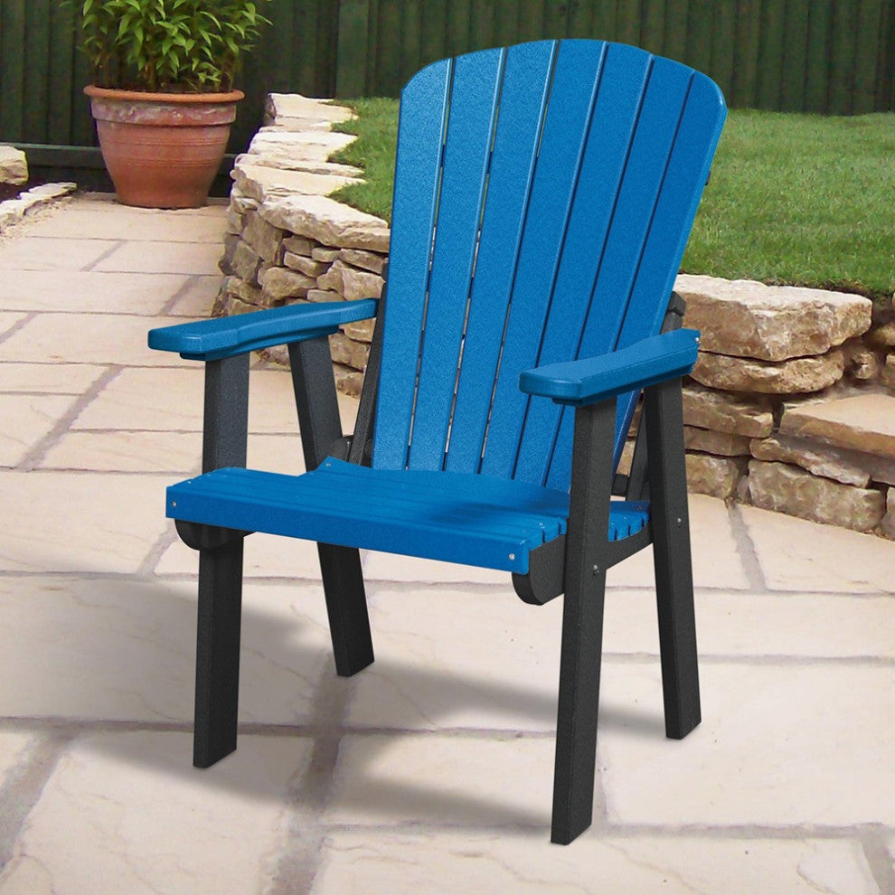 OS Home and Office Model 511BBK Fan Back Chair, Blue With a Black Base