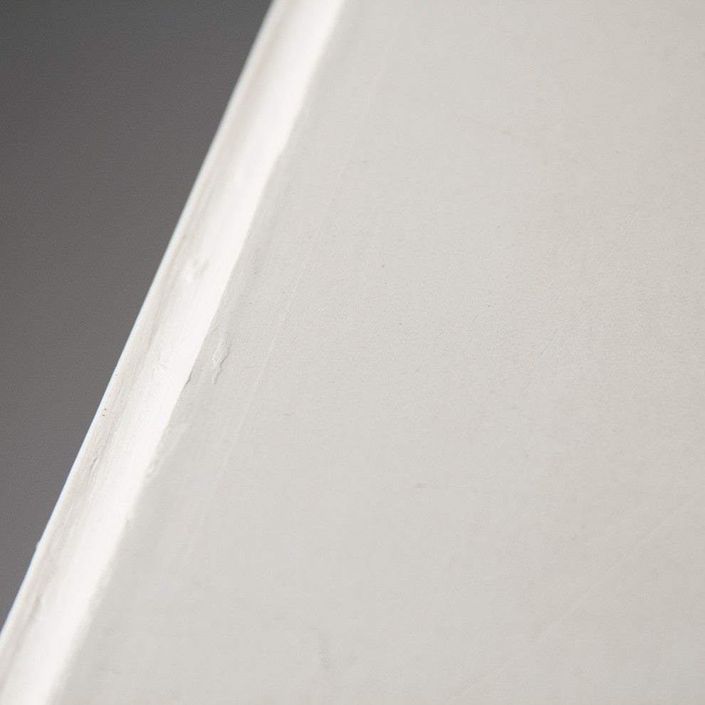 Lucien Table, White Top, Distressed Blue Gray Base