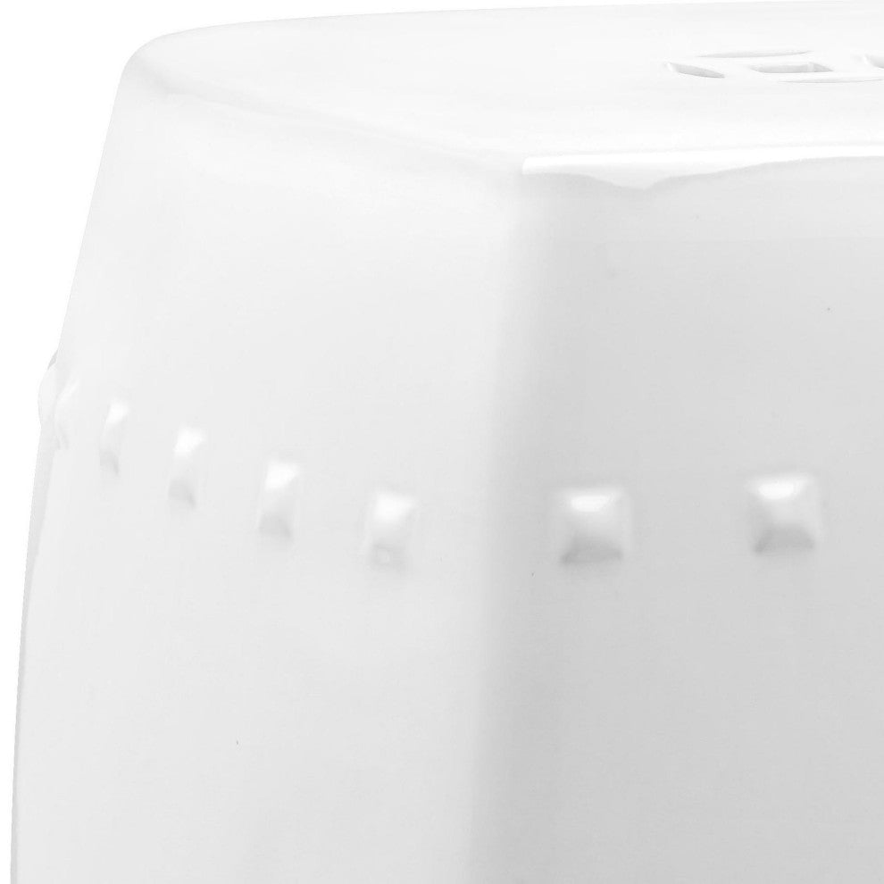 Safavieh Indoor-Outdoor Villa Garden Stool, White