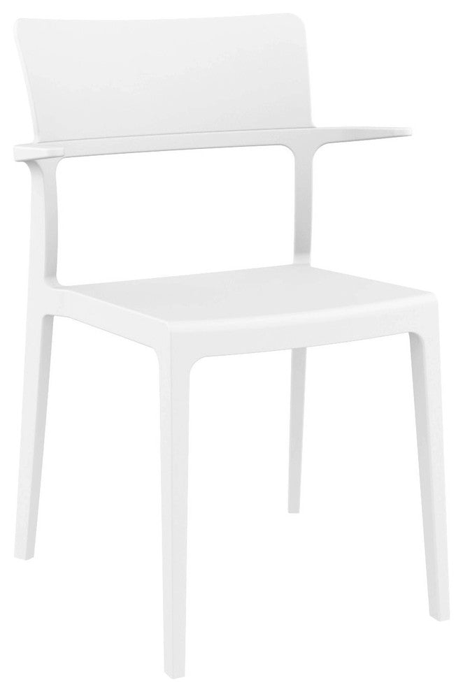 Plus Arm Chair, White, Set of 2