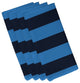 Windward Stripes Print Napkin, Azure, Set of 4