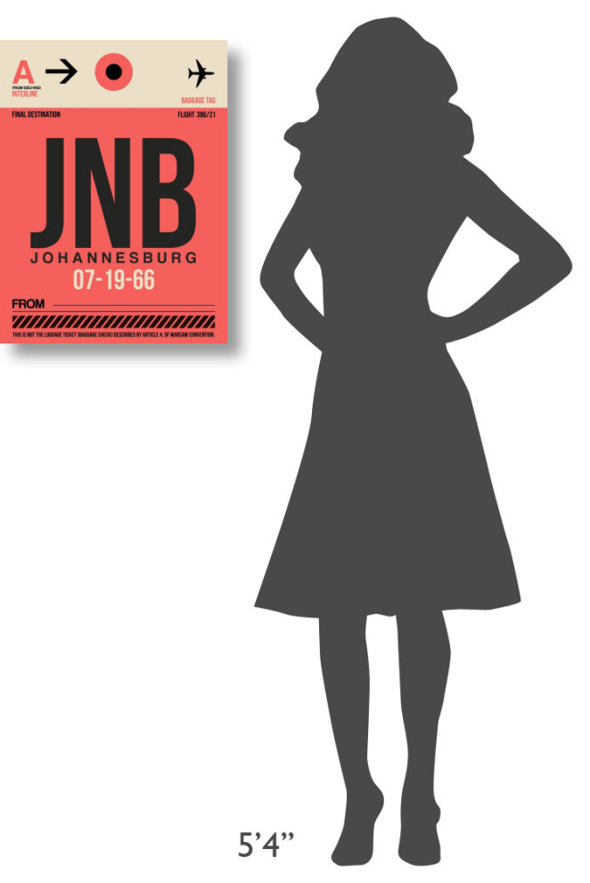 "JNB Johannesburg Luggage Tag 2" Fine Art Print