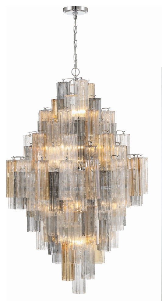 Crystorama Lighting Group ADD-319-AU Addis 20 Light 31"W Crystal - Polished