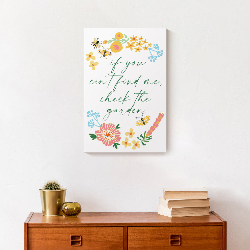 Check The Garden 12x18 Canvas Wall Art