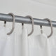Shower Curtain Rings Plastic Hooks Solid or Clear Colors Set of 12, Solid Pearly Gray