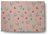 5' x 7' Chickens and Eggs Easter Chenille Indoor/Outdoor Rug