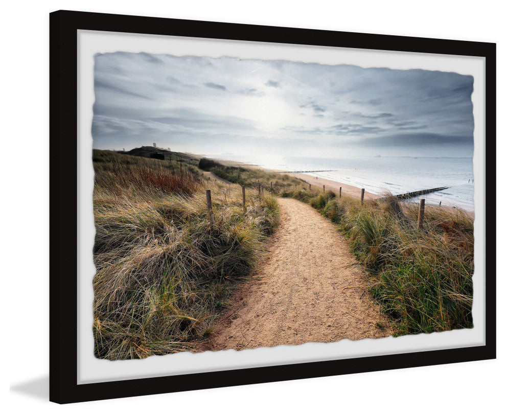 "Cloud, Sun and Grass" Framed Painting Print, 30x20