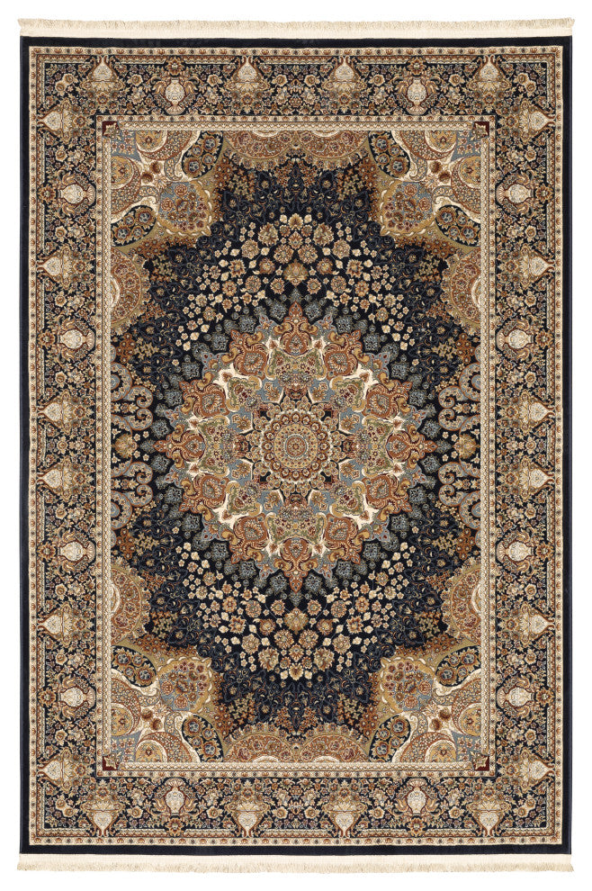 Mackenzie Medallion Star Indoor/Outdoor Area Rug, Navy, 9'10"x12'10"