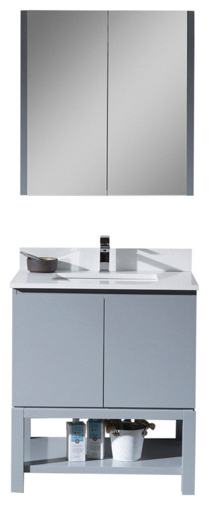 Monaco 30" Vanity Set With Medicine Cabinet