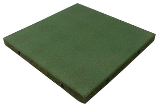 Rubber-Cal Eco-Safety Interlocking Tiles, 2.5", Green, 150 Pack