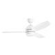 52" Vassar LED Fan, White, White/Silver Blade