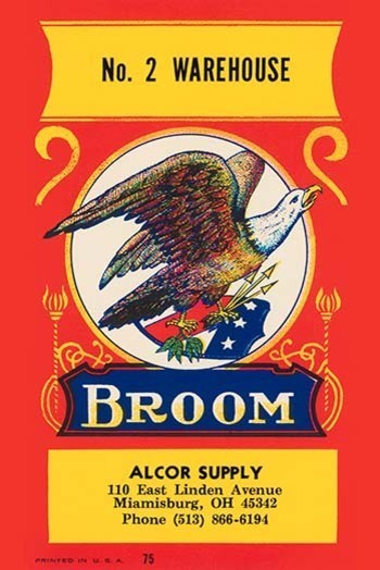No. 2 Warehouse Eagle Broom Label- Canvas Poster 20" x 30"
