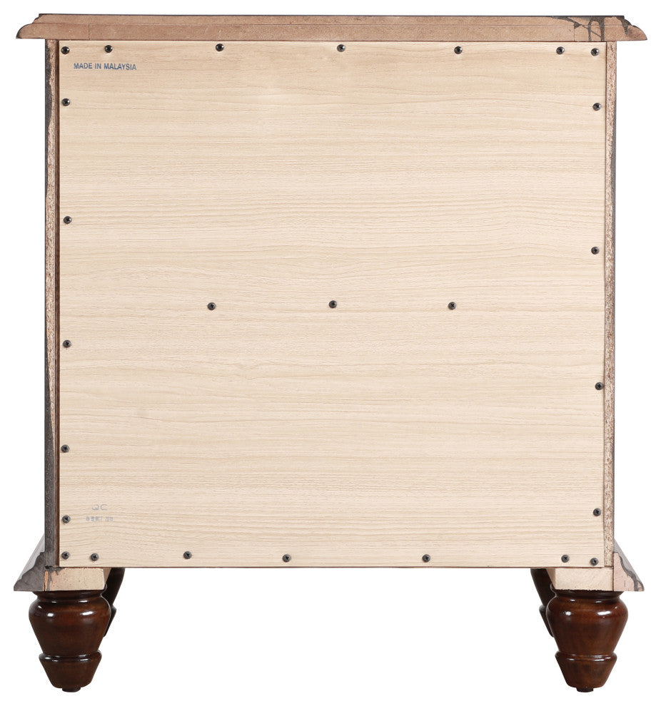 Summit 5 Drawer Cappuccino Nightstand, 27"x16"x24"