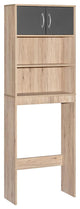 Better Home Products Ace Over-The-Toilet Storage Rack In Natural Oak & Dark Gray