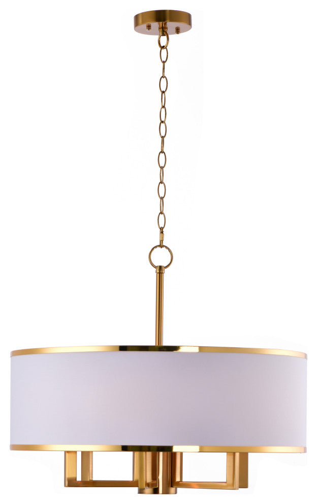 Lazzur Vesle 6 Light 24" Satin Gold Pendant