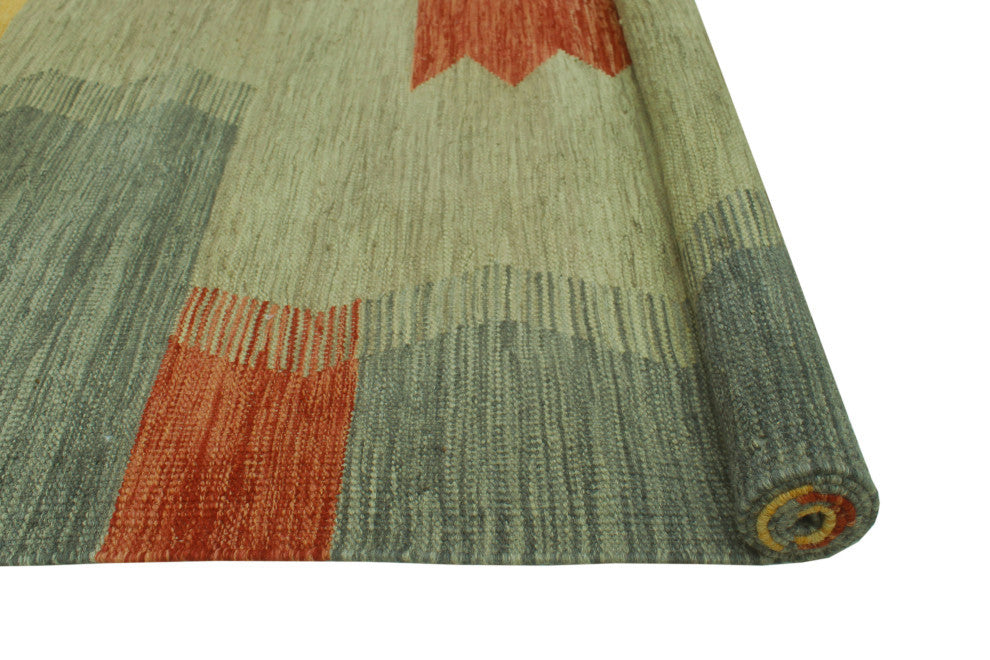 Winchester Kilim Chipo Gray/Rust Rug, 5'0x6'6