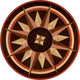 Post Modern Wood & Metal Medallion, 36" Unfinished, 5/16" Thick